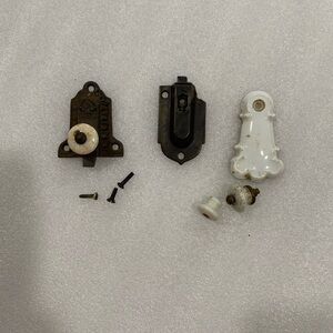 Miscellaneous Antique cast Iron Porcelain Hardware